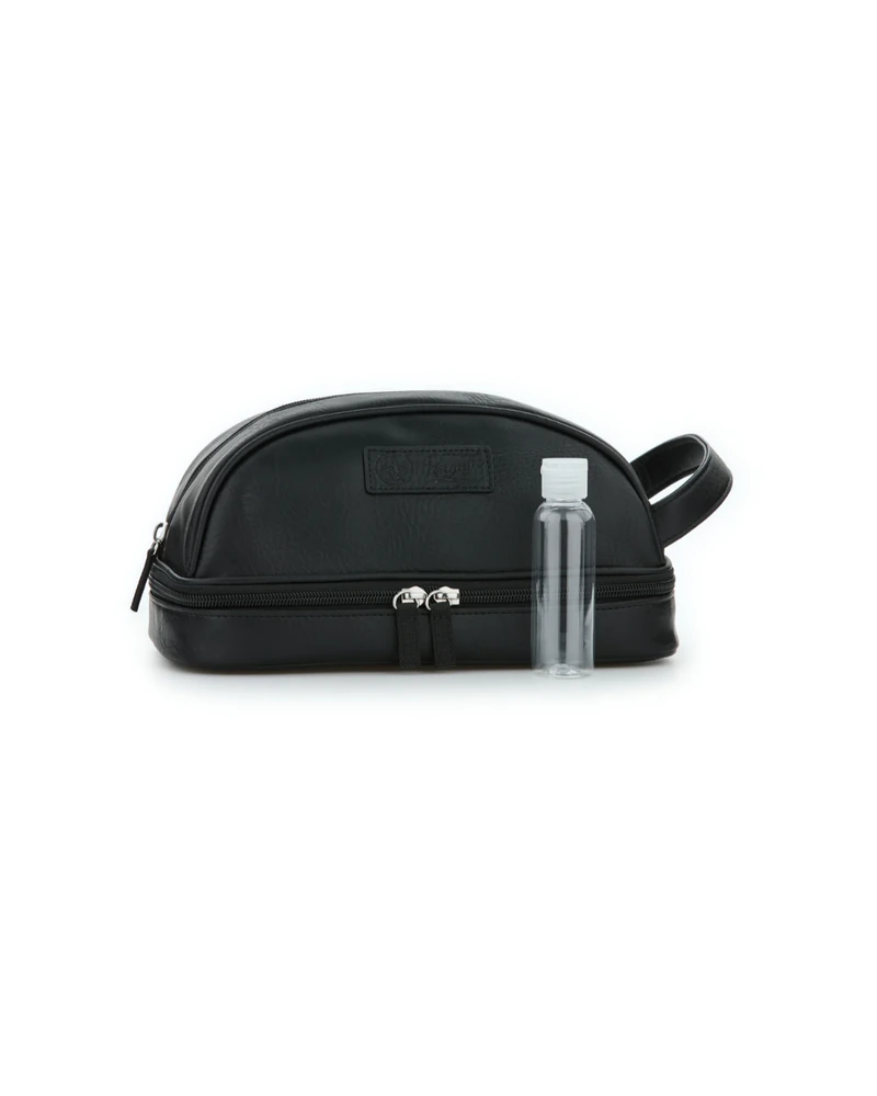 Original Penguin vegan leather travel toiletry bag — Black