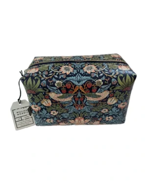 William Morris at Home travel makeup bag  — Strawberry Thief