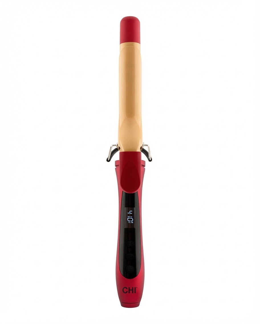 CHI 1 Inch Tourmaline Ceramic Curling Iron For Curls And Waves — Ruby Red
