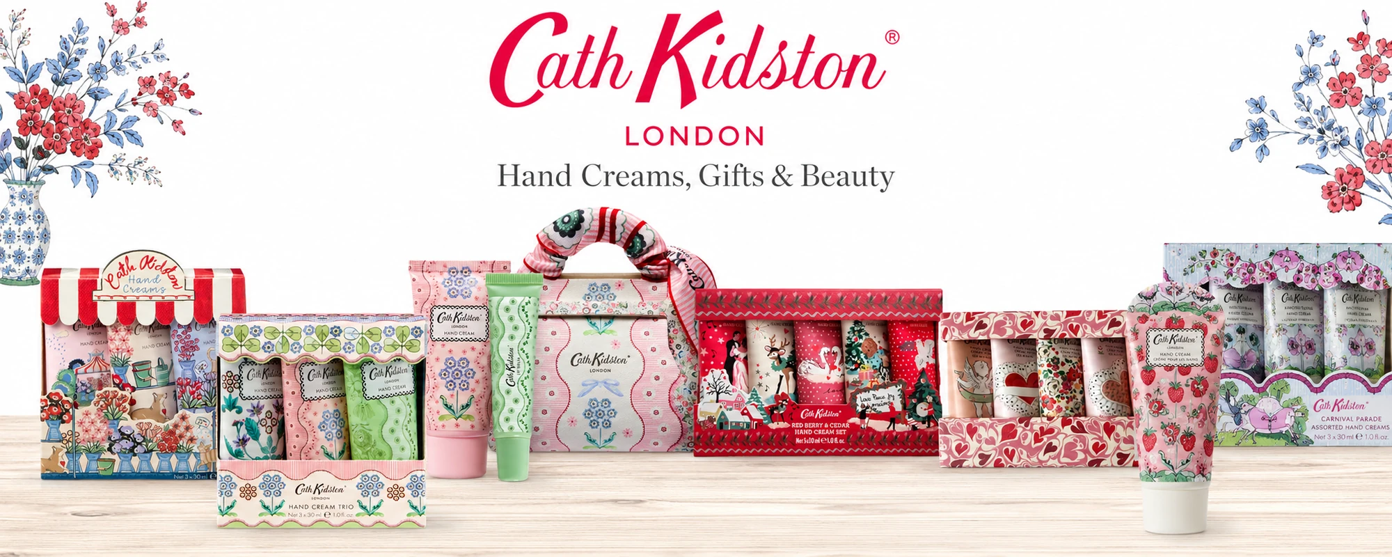 Cath Kidston hand creams, gift sets and beauty gifts at Coyful
