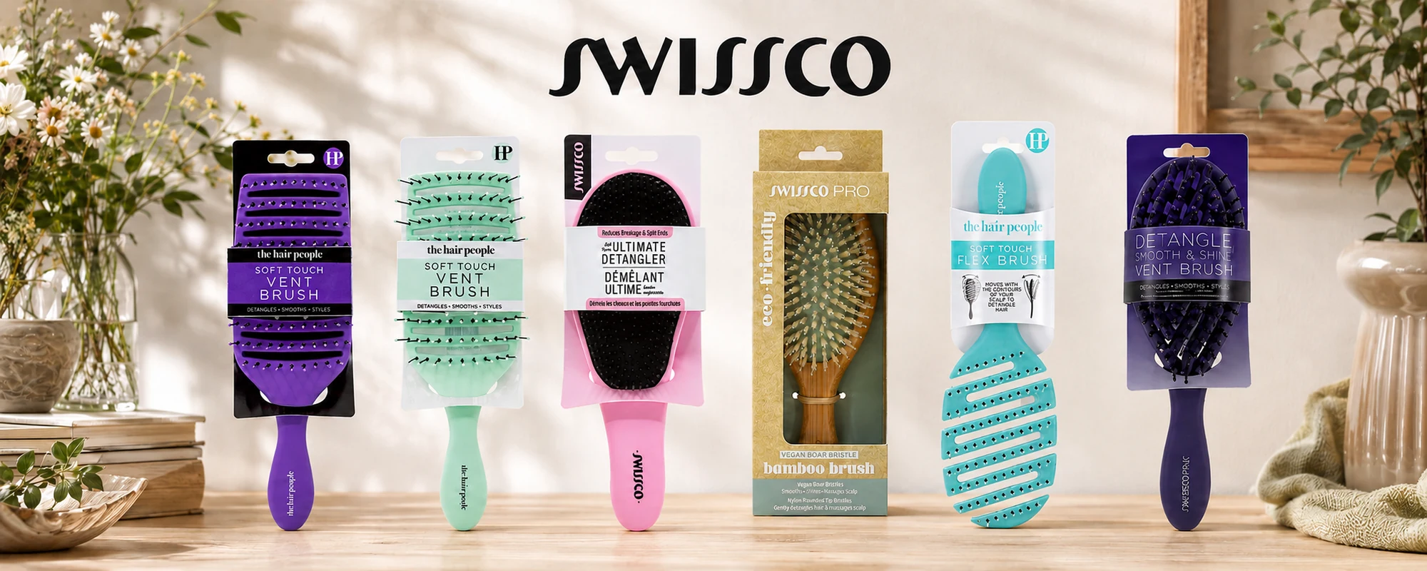Swissco and Swissco Pro hairbrushes and hair tools at Coyful